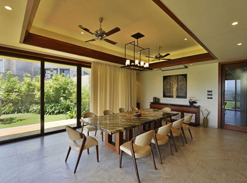 A Stunning Contemporary Villa with Open and Airy Interiors in the Khandala Valley, India by GA design (12)