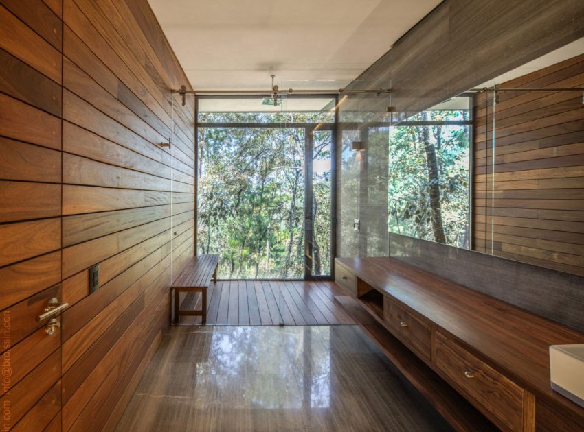 A Stunning Woodland Home Under the Trees in Avándaro, México by BROISSINarchitects (16)