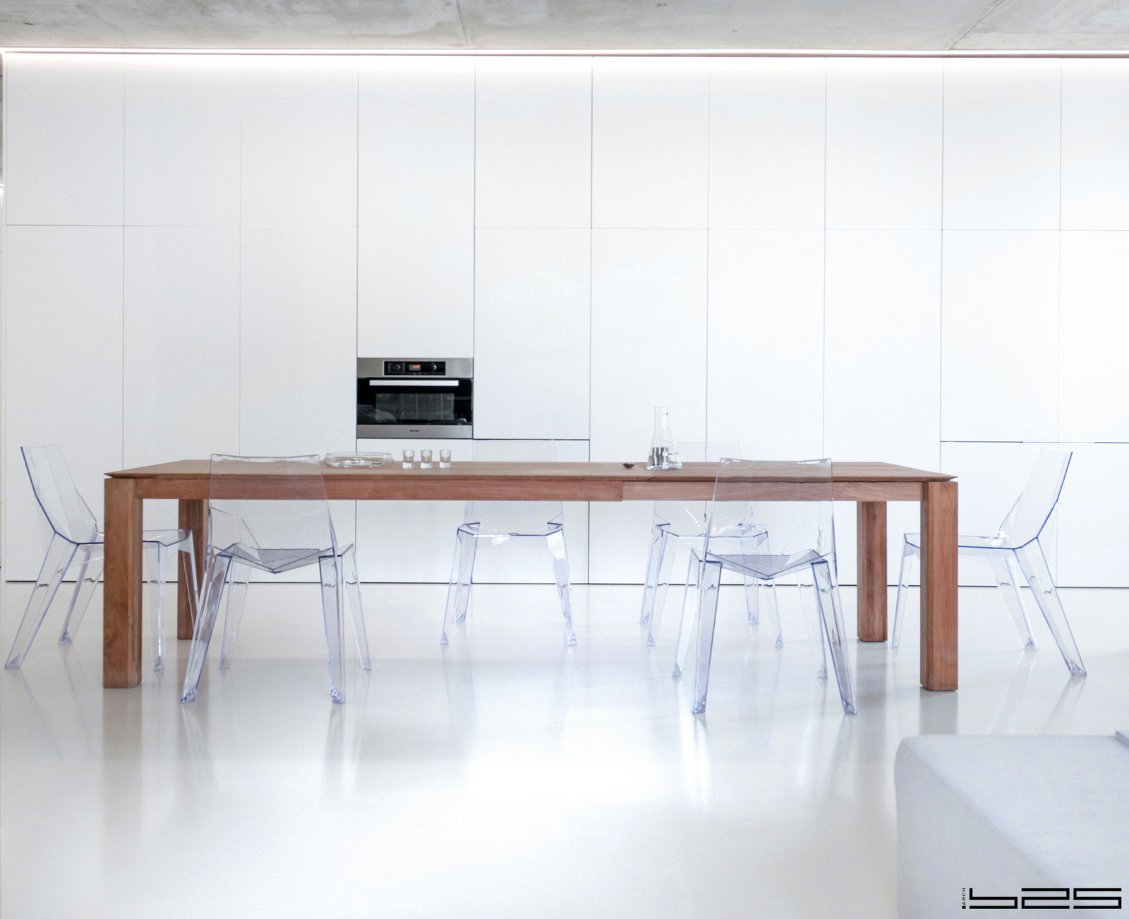 A Stylish Apartment with Concrete Walls and Glass Elements in Moscow, Russia by ARCH (6)