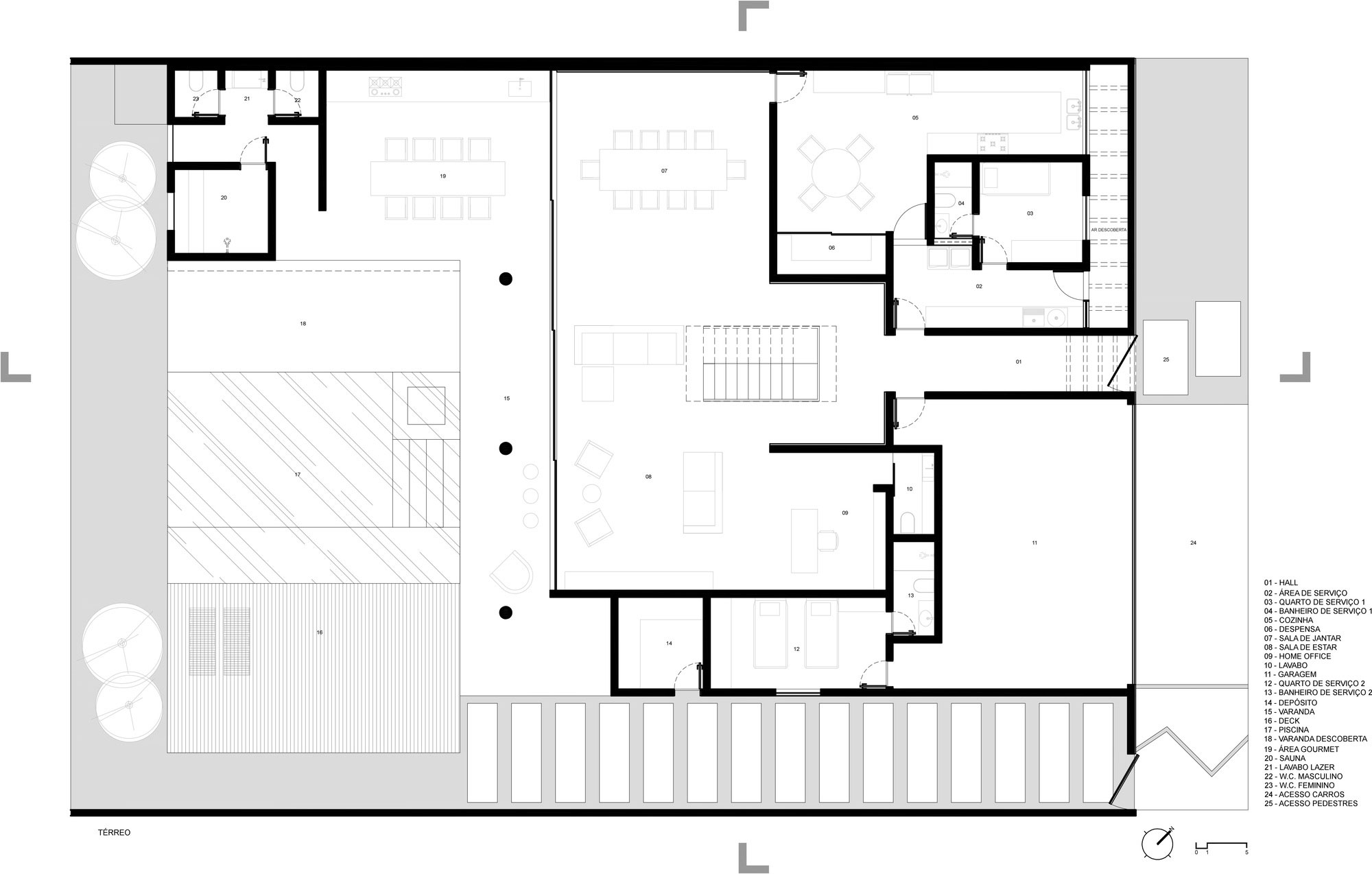 A Stylish Contemporary Home with Simple Lines and Overlapping Volumes in Brasilia by Patricia Almeida Arquitetura (13)