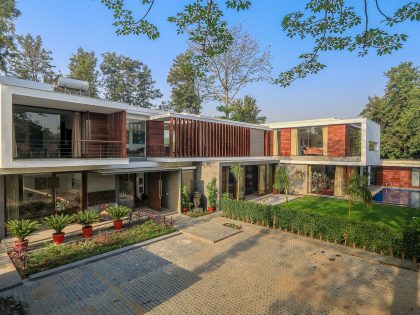 A Stylish Contemporary Home with Spacious Interiors in Chhatarpur, India by DADA & Partners (1)