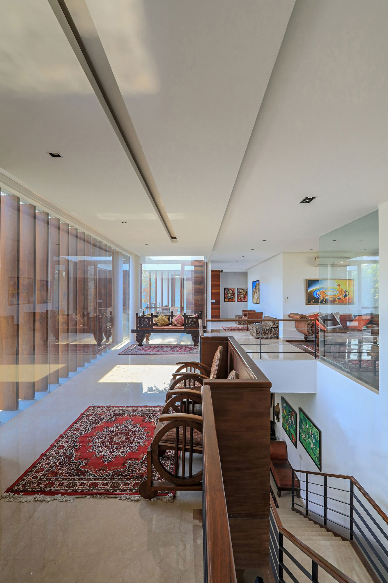 A Stylish Contemporary Home with Spacious Interiors in Chhatarpur, India by DADA & Partners (10)