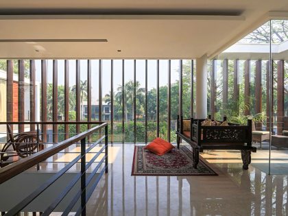 A Stylish Contemporary Home with Spacious Interiors in Chhatarpur, India by DADA & Partners (12)