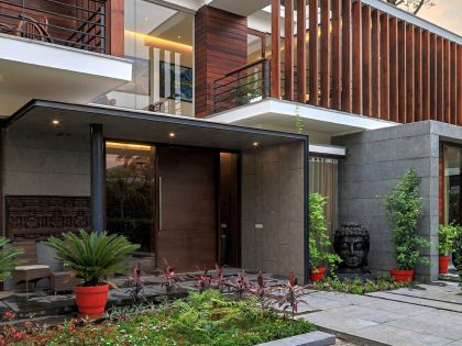 A Stylish Contemporary Home with Spacious Interiors in Chhatarpur, India by DADA & Partners (2)