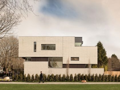 A Stylish Home with White Brick Facade and Full of Light in Vancouver, Canada by Randy Bens Architect (1)