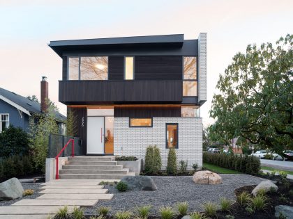 A Stylish Home with White Brick Facade and Full of Light in Vancouver, Canada by Randy Bens Architect (12)