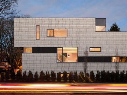 A Stylish Home with White Brick Facade and Full of Light in Vancouver, Canada by Randy Bens Architect (14)