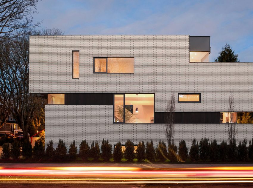 A Stylish Home with White Brick Facade and Full of Light in Vancouver, Canada by Randy Bens Architect (14)