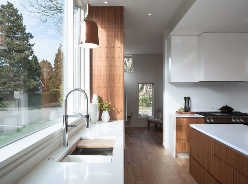 A Stylish Home with White Brick Facade and Full of Light in Vancouver, Canada by Randy Bens Architect (5)