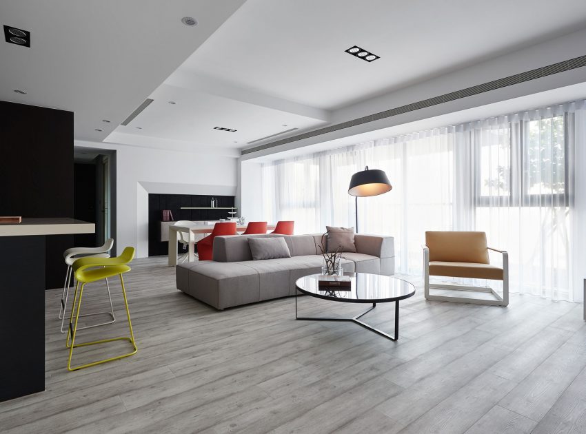 A Stylish Parisian-Inspired Apartment with Simple and Modern Touches in Taichung, Taiwan by Z-AXIS DESIGN (1)