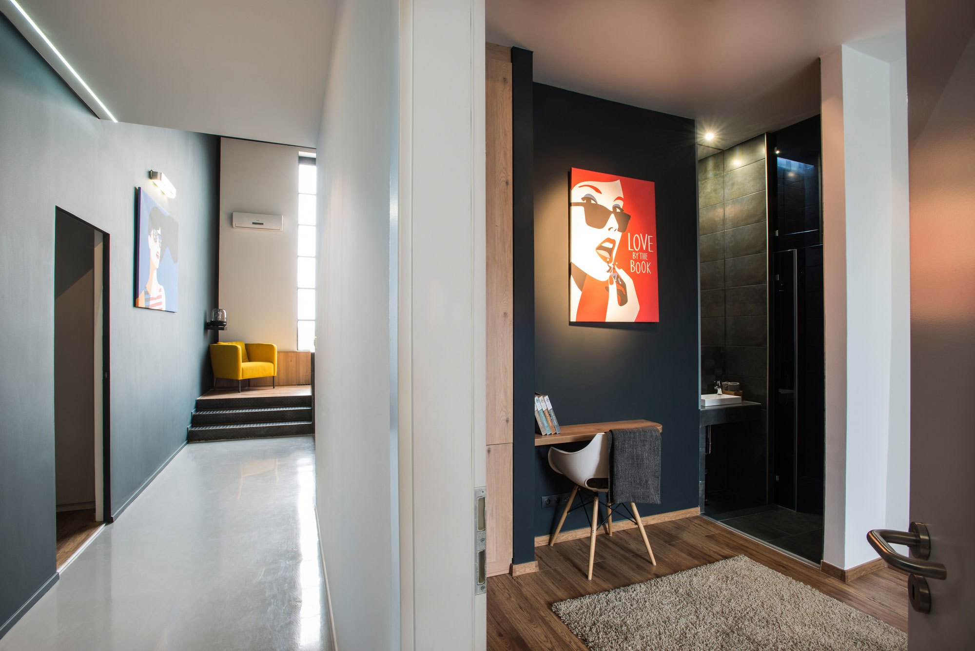 A Stylish Modern Two-Bedroom Apartment with Industrial Features in Budapest, Hungary by Gasparbonta (10)