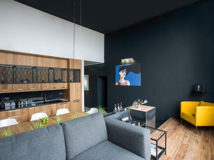 A Stylish Modern Two-Bedroom Apartment with Industrial Features in Budapest, Hungary by Gasparbonta (3)