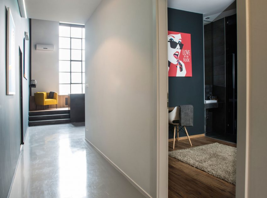 A Stylish Modern Two-Bedroom Apartment with Industrial Features in Budapest, Hungary by Gasparbonta (7)