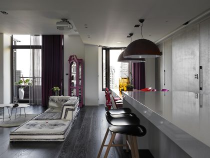 A Stylish and Colorful Apartment in a High-Rise in Taipei, Taiwan by Ganna Design (5)
