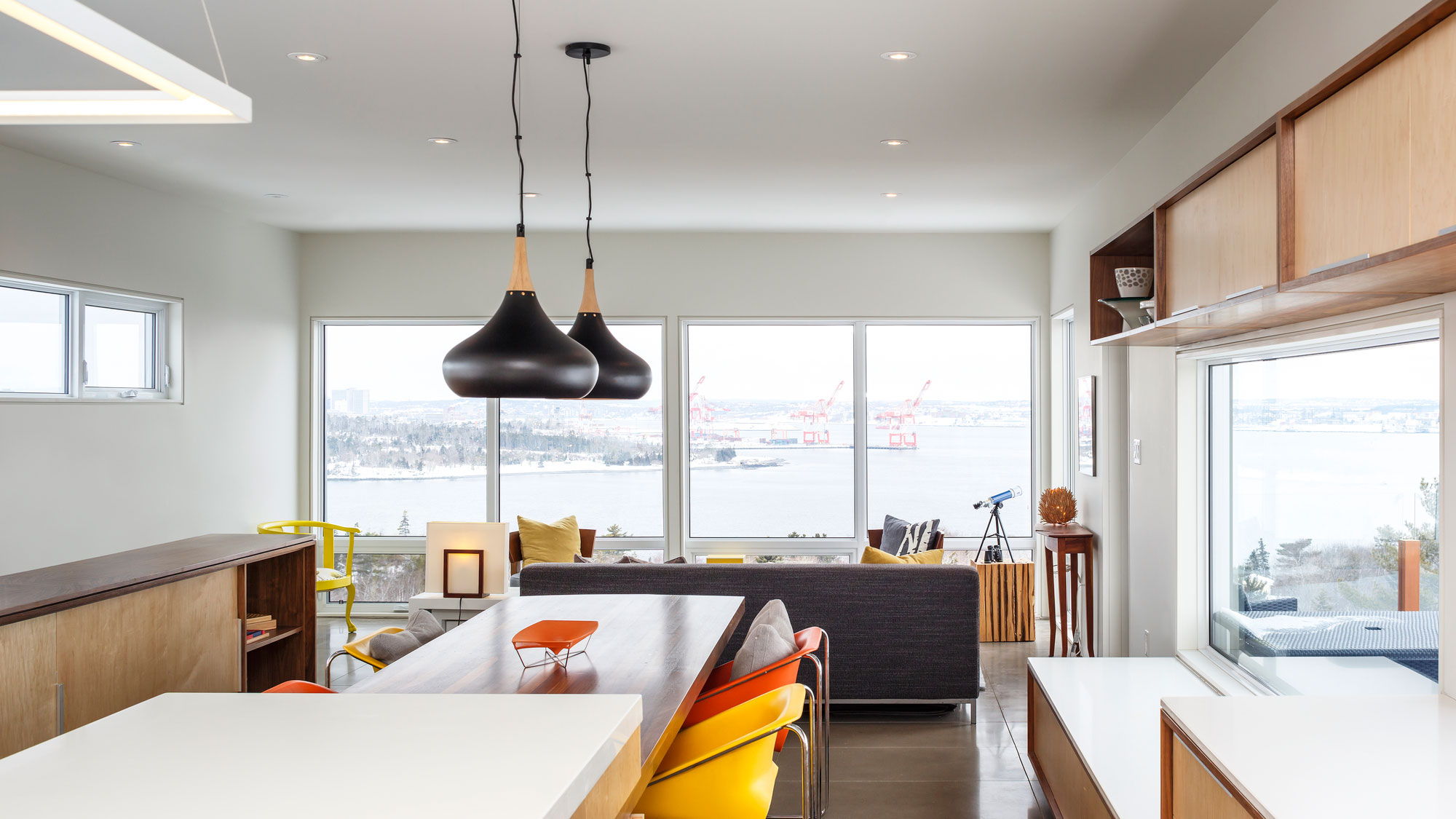 A Stylish and Stunning Cantilevered Home Overlooking the Coastal City of Halifax, Canada by Omar Gandhi Architect (5)