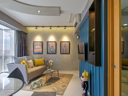 A Stylish and Vibrant Modern Home Filled with Art in Singapore by KNQ Associates (3)