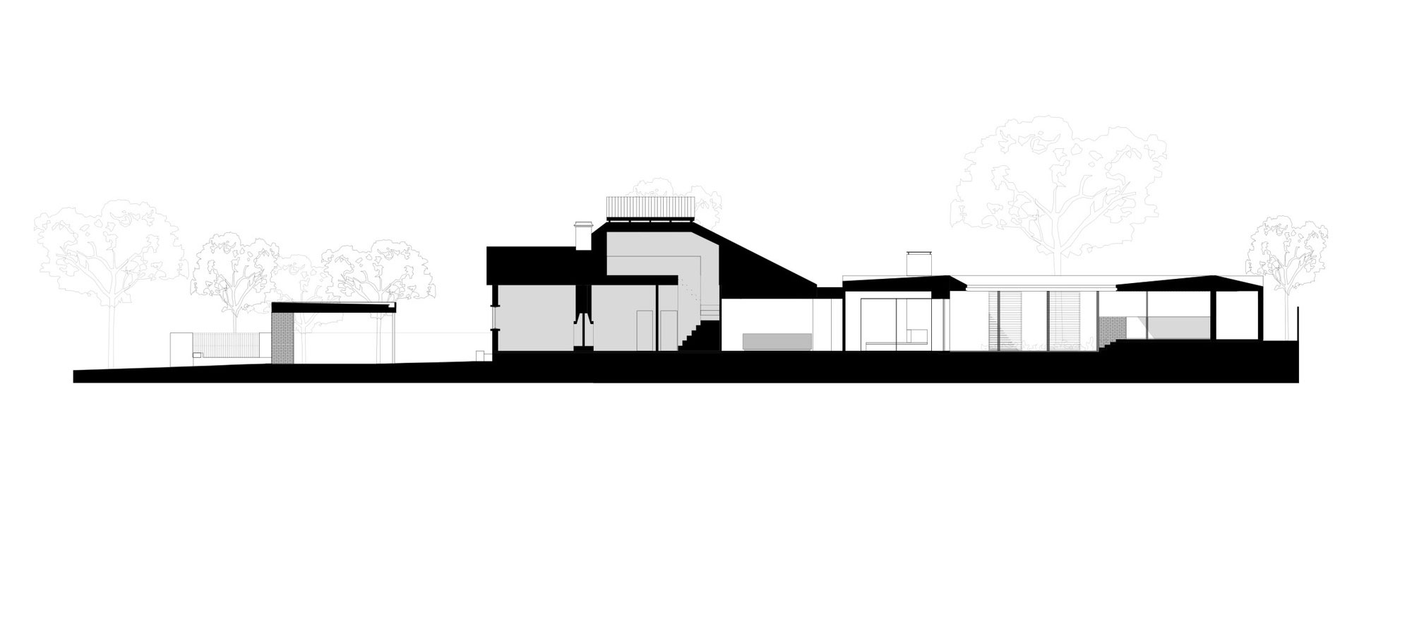 A Unique Suburban Modern House with Courtyard Pool in Claremont, Australia by David Barr Architect (17)