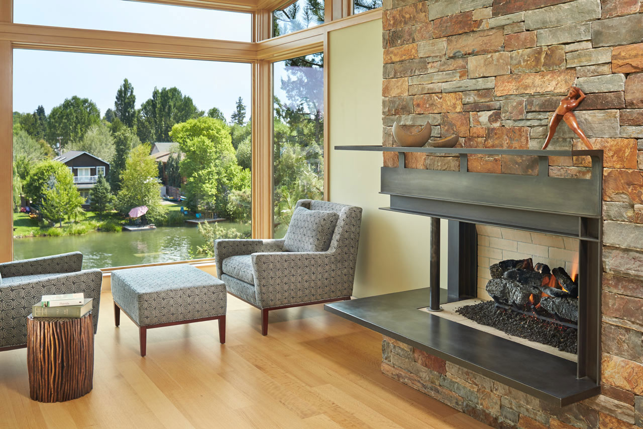 A Warm Contemporary Home on the Deschutes River in Bend, Oregon by FINNE Architects (9)