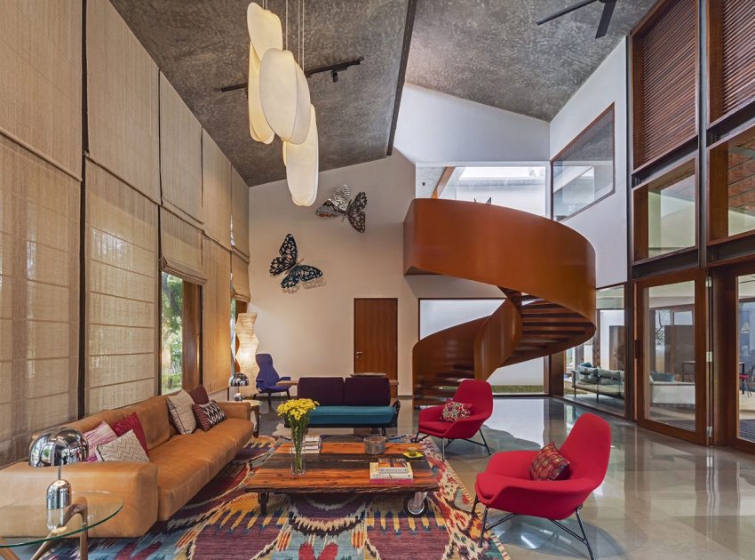 An Eclectic Contemporary Home with Bright and Vibrant Atmosphere in Bengaluru, India by Khosla Associates (15)