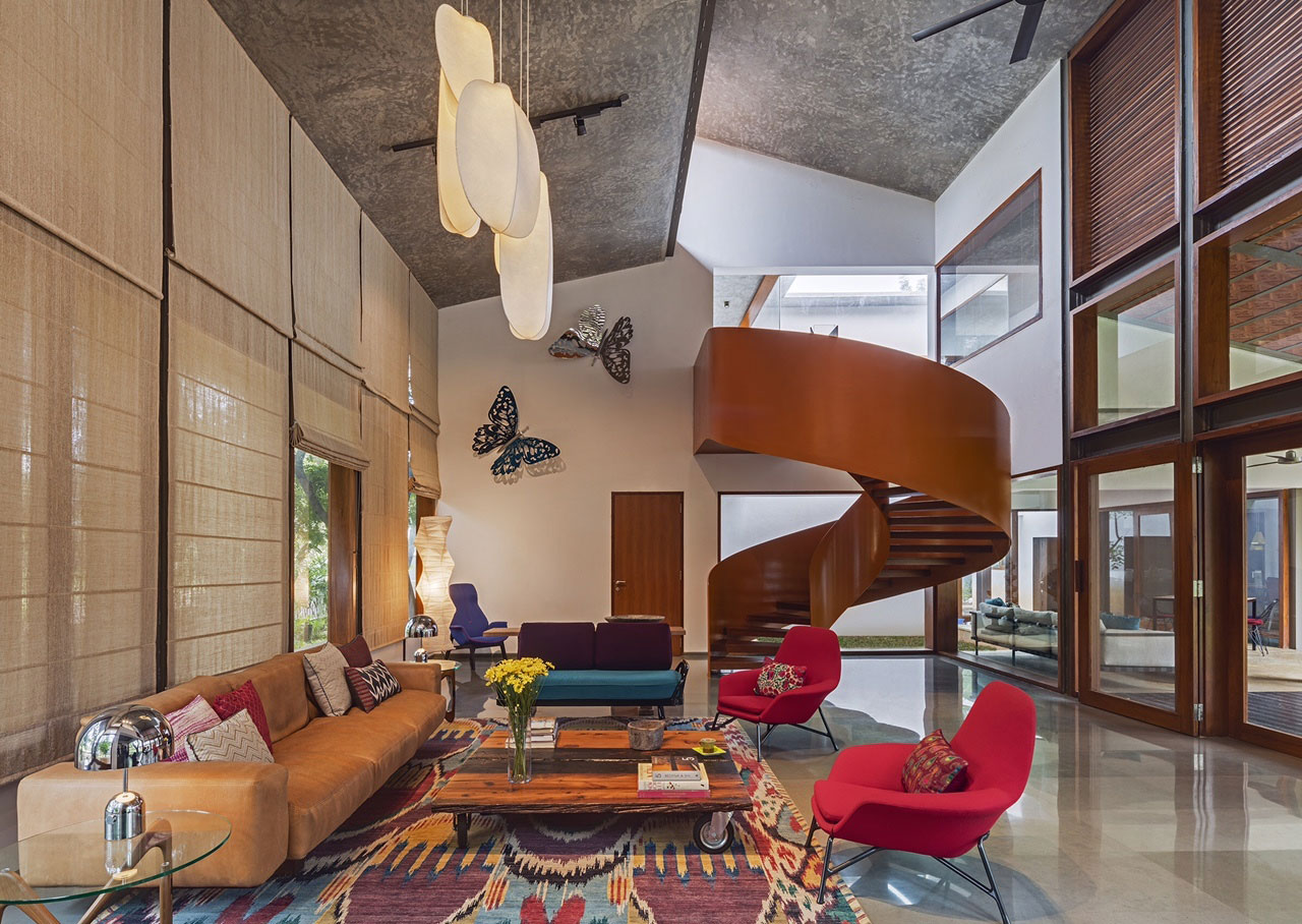 An Eclectic Contemporary Home with Bright and Vibrant Atmosphere in Bengaluru, India by Khosla Associates (15)