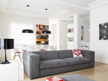 An Elegant Contemporary Home Packed with White and Playful Details in Rome, Italy