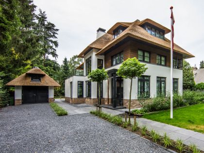 An Elegant Contemporary Villa in the Forests of Naarden, The Netherlands by DENOLDERVLEUGELS Architects & Associates (1)