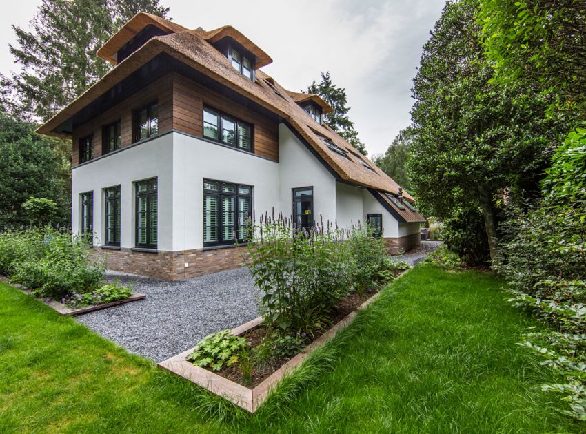 An Elegant Contemporary Villa in the Forests of Naarden, The Netherlands by DENOLDERVLEUGELS Architects & Associates (7)