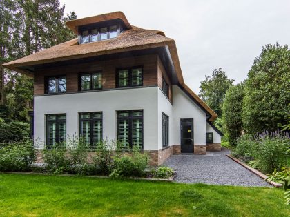 An Elegant Contemporary Villa in the Forests of Naarden, The Netherlands by DENOLDERVLEUGELS Architects & Associates (8)