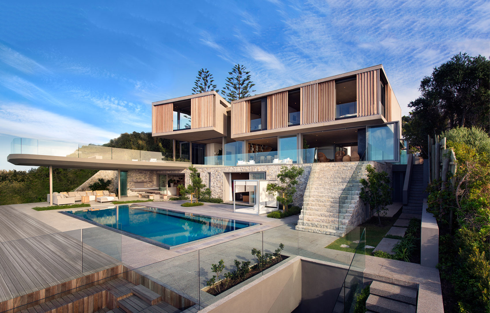 An Elegant and Spacious Family Home with Striking Interior Features in Plettenberg Bay by SAOTA (1)