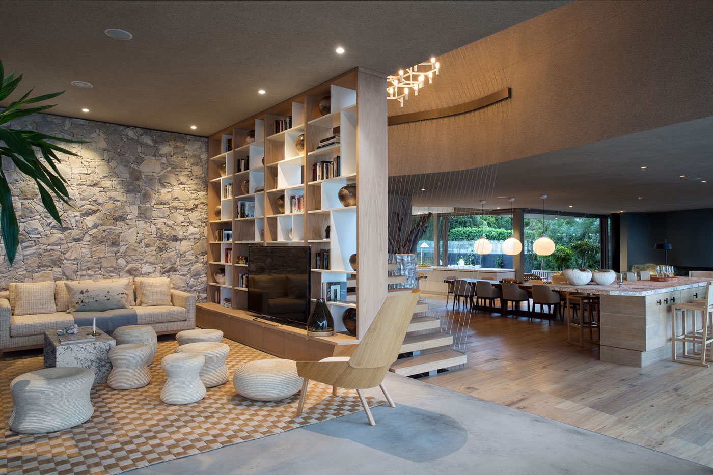 An Elegant and Spacious Family Home with Striking Interior Features in Plettenberg Bay by SAOTA (8)