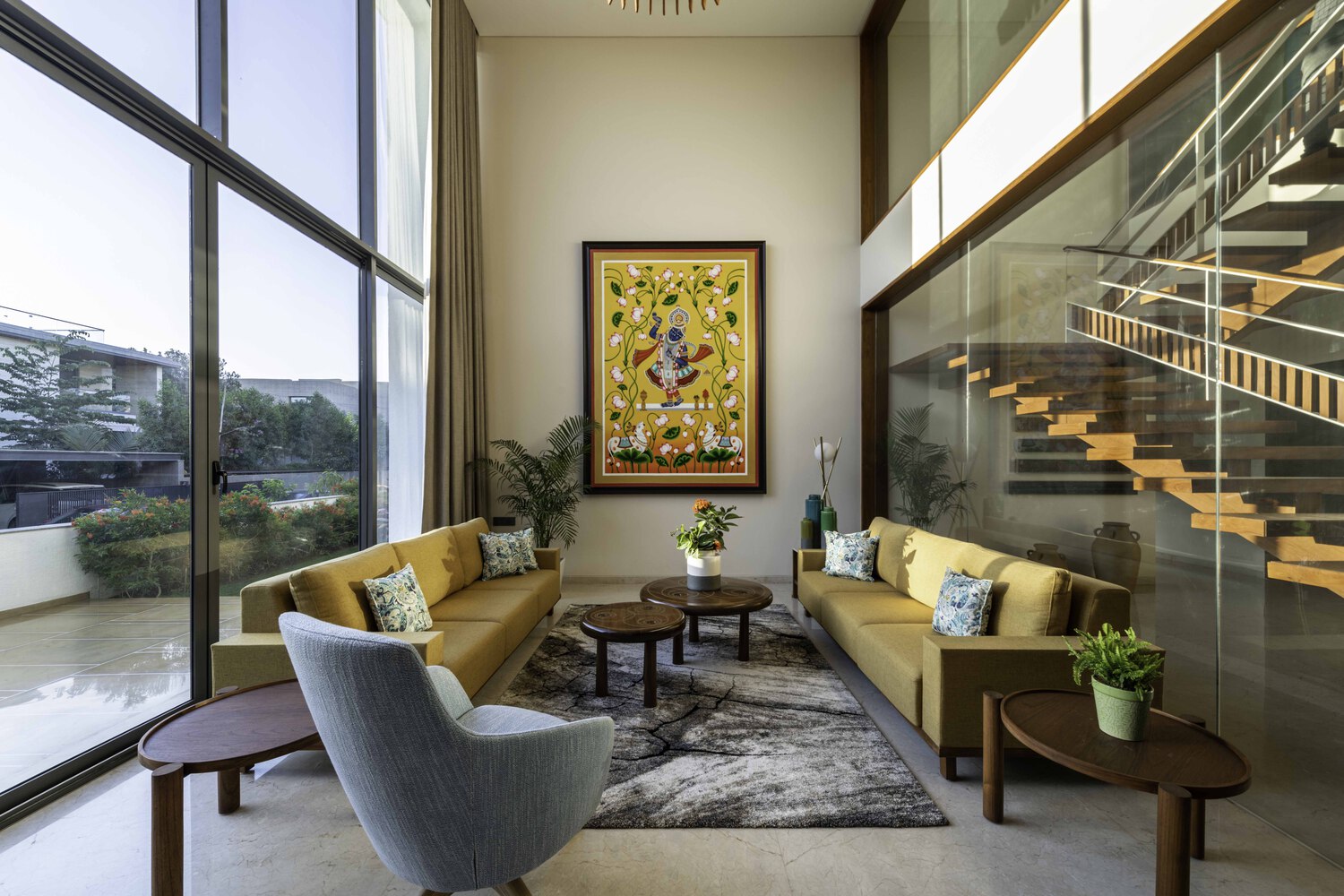 A Fantastic and Beautiful Modern White Home To Three Generations in Ahmedabad, India by The Grid Architects (12)