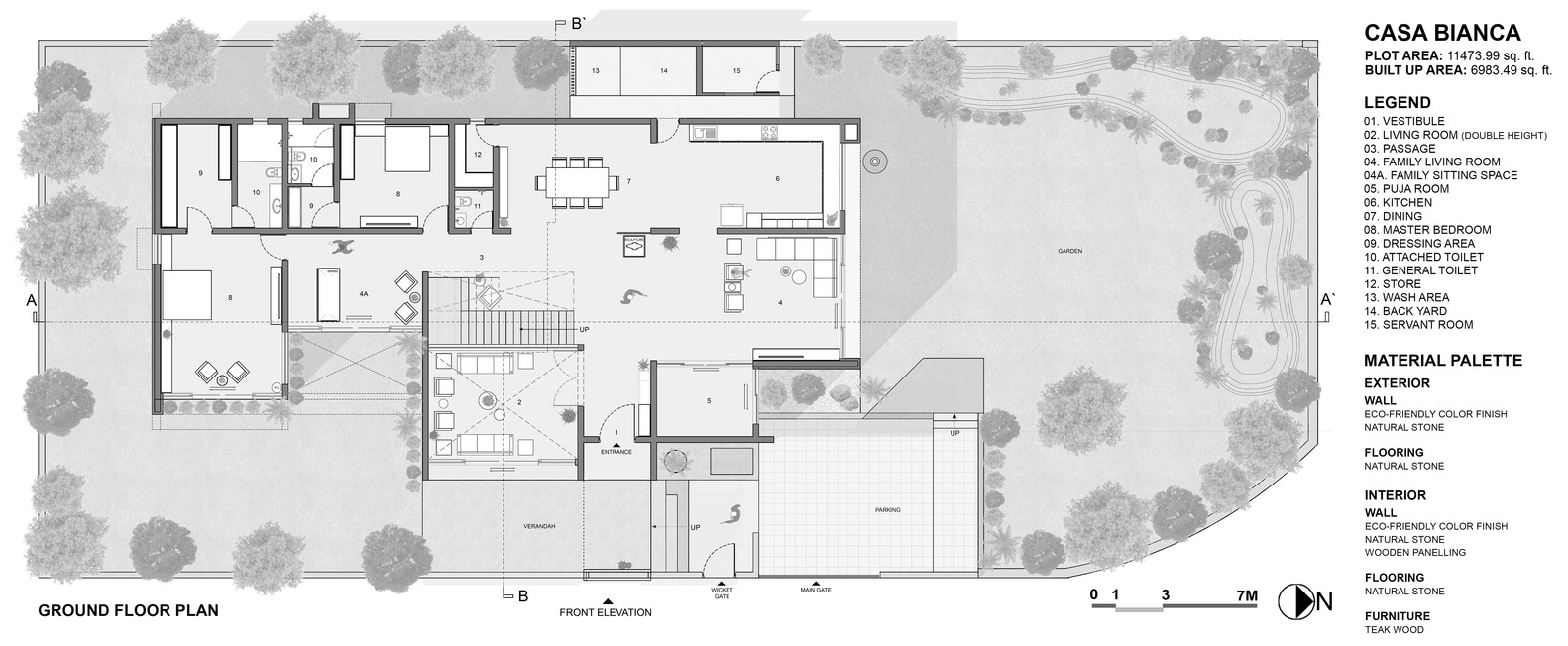 A Fantastic and Beautiful Modern White Home To Three Generations in Ahmedabad, India by The Grid Architects (20)