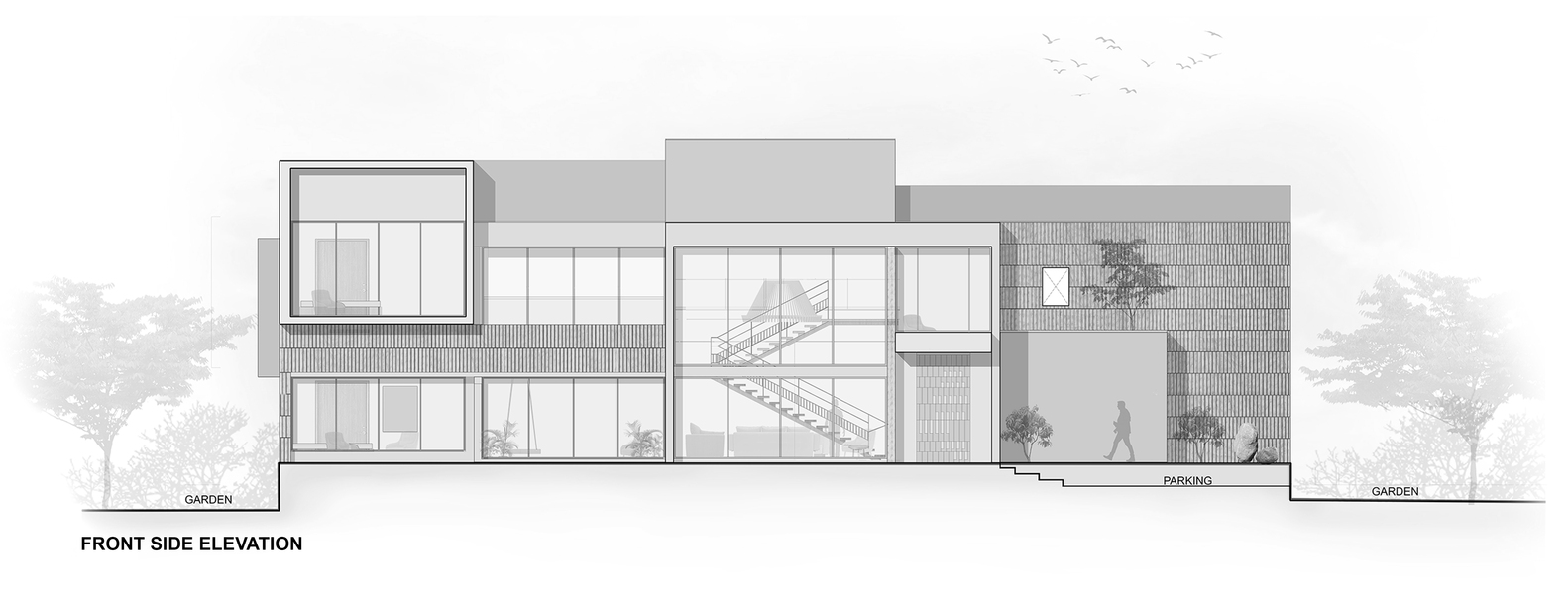 A Fantastic and Beautiful Modern White Home To Three Generations in Ahmedabad, India by The Grid Architects (22)