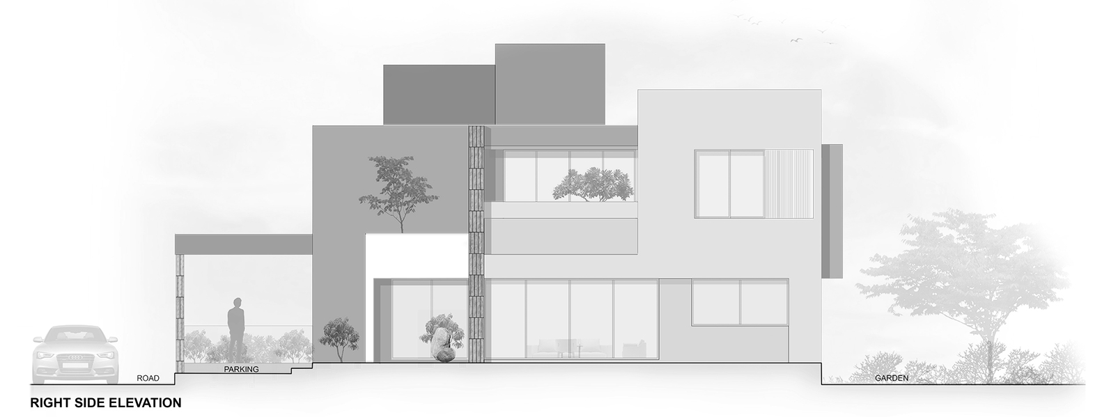 A Fantastic and Beautiful Modern White Home To Three Generations in Ahmedabad, India by The Grid Architects (24)