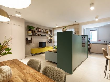 A Sober and Elegant Apartment with Warm and Vibrant Interiors in Bologna, Italy by Mara Magotti Gondoni (11)