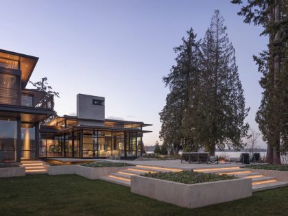 A Stunning Luxury Lakeside Home Filled with Natural Light in Washington, USA by Kor Architects (20)