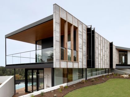 A Stylish Modern Home Built with Three Angles to Capture the Views in Mount Martha, Australia by Megowan Architectural (8)