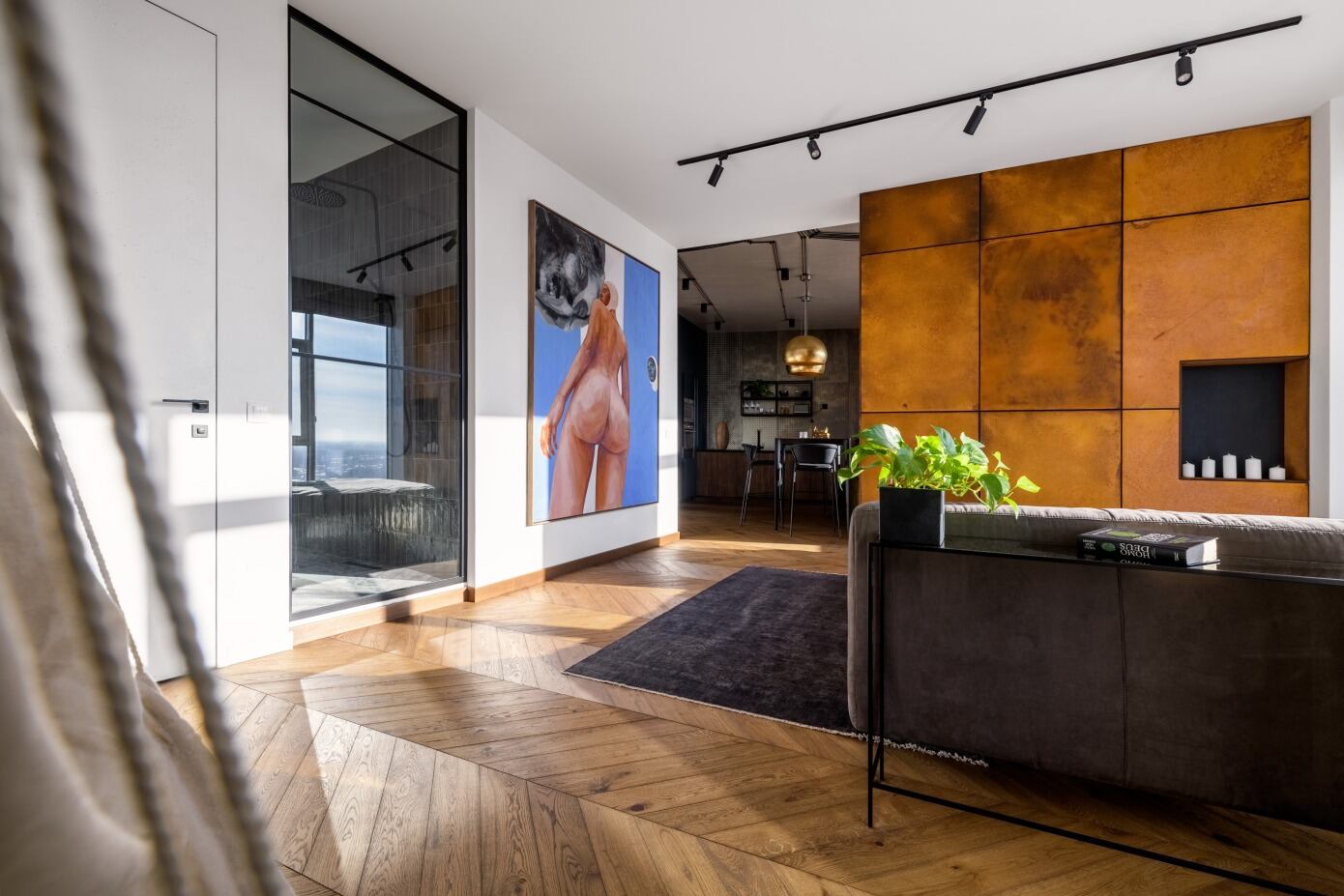 A Unique Industrial Apartment with Iron and Concrete Walls in Kyiv, Ukraine by Yulya Podolets (4)