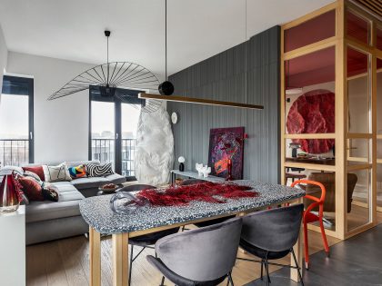 Aldona Banasiuk-Suchorzewska Designs a Vibrant and Colorful Contemporary Apartment in the Heart of Wrocław, Poland