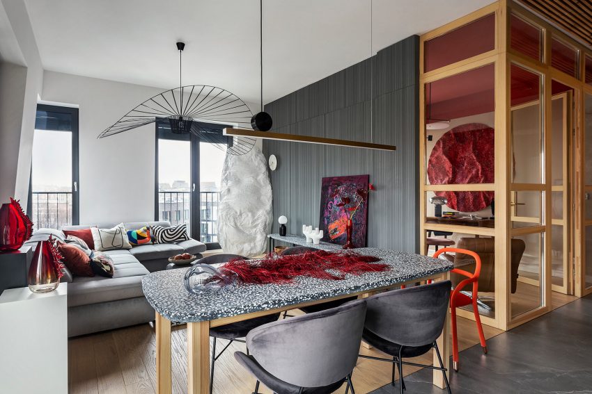 Aldona Banasiuk-Suchorzewska Designs a Vibrant and Colorful Contemporary Apartment in the Heart of Wrocław, Poland (1)