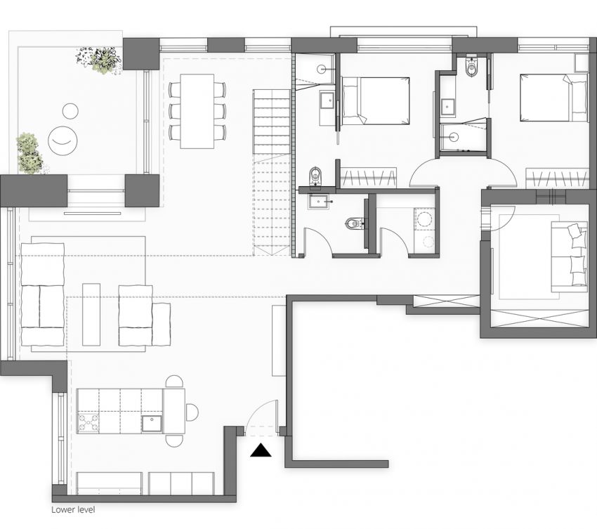 Tal Goldsmith Fish Design Studio Unveils a Modern and Bright Duplex Apartment in Tel Aviv, Israel (23)