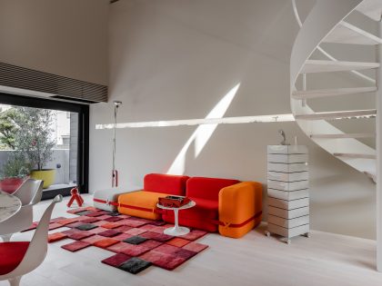 Terada Hirate Sekkei Designs a Futuristic and Colorful Modern House in Tokyo, Japan (6)