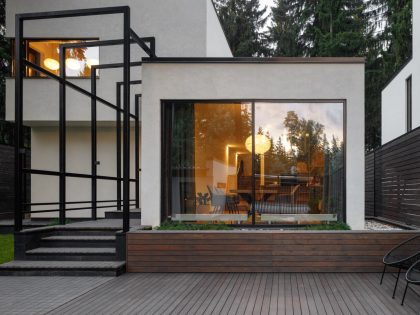 A Modern House Surrounded by Pine Trees and Luxurious Finishes in Moscow by Vladimir Karpenko (19)