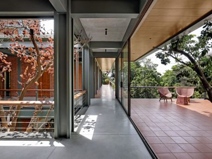 A Beautiful House with Mix of Wood, Metal and Brick, with Earthy Tones in Bharuch, India by Dipen Gada and Associates (39)