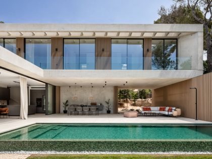 A Concrete Home with Beautiful View of Pool and Garden in Santa Ponsa, Mallorca by Jaime Salvá (2)