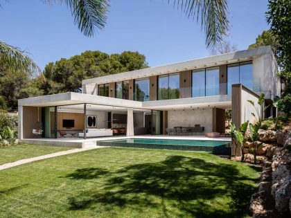 A Concrete Home with Beautiful View of Pool and Garden in Santa Ponsa, Mallorca by Jaime Salvá (37)