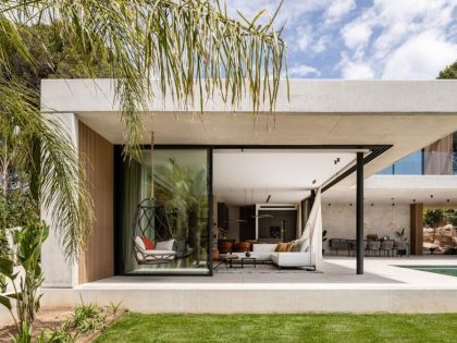 A Concrete Home with Beautiful View of Pool and Garden in Santa Ponsa, Mallorca by Jaime Salvá (5)