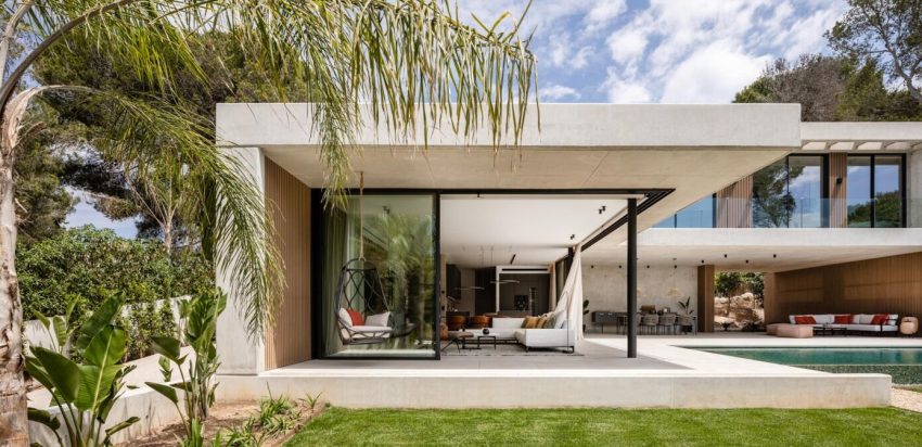 A Concrete Home with Beautiful View of Pool and Garden in Santa Ponsa, Mallorca by Jaime Salvá (5)