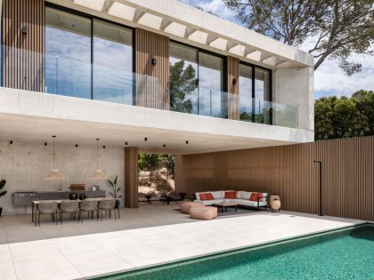 A Concrete Home with Beautiful View of Pool and Garden in Santa Ponsa, Mallorca by Jaime Salvá (6)