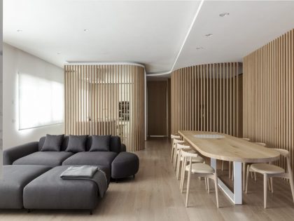 A Contemporary Apartment with a Variety of Wood Partition Walls in Rome, Italy by Filippo Bombace (1)